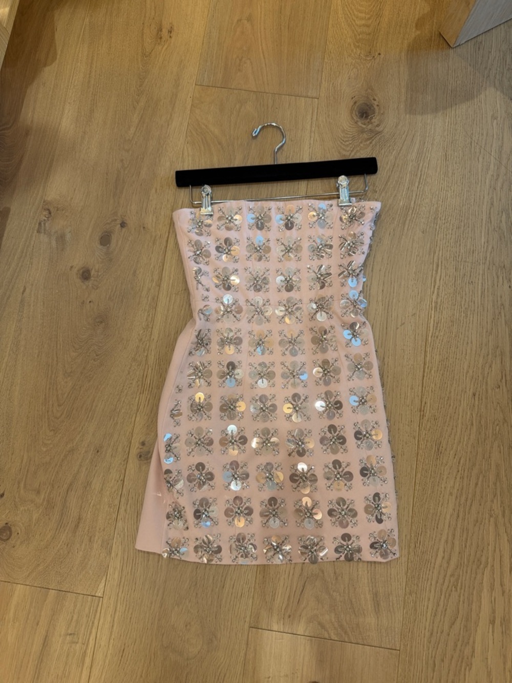Oh Polly Pink Sequin Embellished Mini Dress